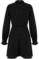 Polka Dot Ruffle Neck Shift Dress - 3 Colours