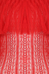 Lace Mesh Trim Frilled Bodysuit - 3 Colours