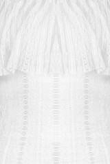 Lace Mesh Trim Frilled Bodysuit - 3 Colours