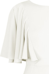 Frilled Bell Sleeve Open Back Bodysuit - 3 Colours