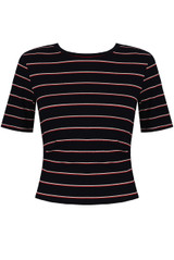 Stripes Back Tie Up T-Shirt - 2 Colours