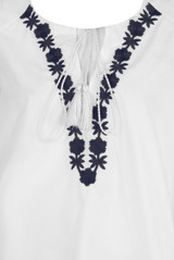 Embroidered Cotton Blend Blouse