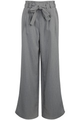Pinstripes Tie Up Ruffled Trousers - 3 Colours