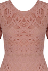 Lace Overlay Frill Hem Dress - 4 Colours