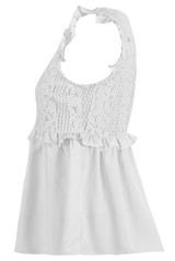 Lace Overlay Pleated Tops - 3 Colours