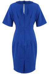 Pleated Tie Up Neck Midi Dress - 3 Colours