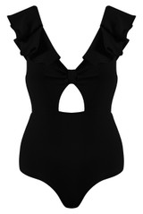 Frill Twist Front Bodysuit - 3 Colours