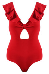 Frill Twist Front Bodysuit - 3 Colours