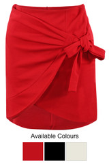 Tie Wrap Front Mini Skirt - 3 Colours