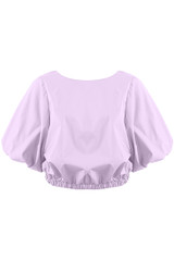 Puff Sleeves Elasticated Hem Crop Top - 5 Colours