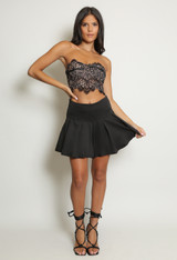 Contrast Lace Bandeau Crop Top - 4 Colours