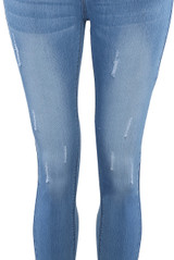 Medium Wash Frayed Ankle Jeans