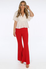 Bell Bottom Slit Pants