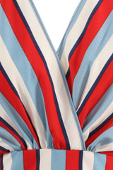 Two Tone Stripes Wrap Crop Top - 2 Colours