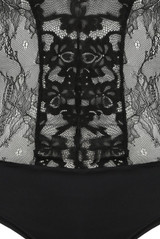 Black Lace Intricate Cami Bodysuit