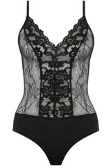 Black Lace Intricate Cami Bodysuit