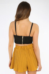 Scallop Plunge Neck Cropped Cami - 4 Colours