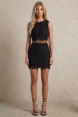 Crochet Cut Out Mini Dress