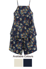 Floral Printed Swing Cami & Shorts Co-Ord - 2 Colours