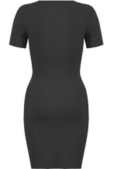 Ribbed Short Sleeves Midi Dress - 3 Colours