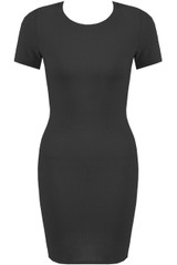 Ribbed Short Sleeves Midi Dress - 3 Colours