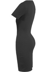 Ribbed Short Sleeves Midi Dress - 3 Colours