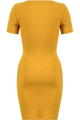 Ribbed Short Sleeves Midi Dress - 3 Colours