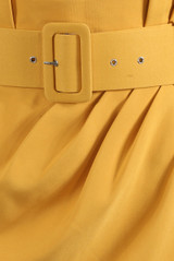 Pleated Overlay Belt Up Skirt - 4 Colours