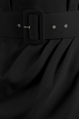 Pleated Overlay Belt Up Skirt - 4 Colours