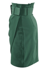 Pleated Overlay Belt Up Skirt - 4 Colours