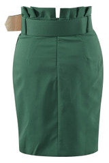 Pleated Overlay Belt Up Skirt - 4 Colours