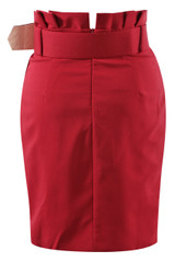 Pleated Overlay Belt Up Skirt - 4 Colours