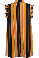  Stripes Ruffle Trim Shirt Dress - 2 Colours