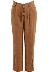 Button Up Straight Leg Pants - 3 Colours