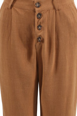 Button Up Straight Leg Pants - 3 Colours