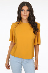 Pleated Raised Shoulders Blouse - 4 Colours