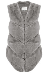 Layers Pattern Low Front Faux Fur Gilet - 8 Colours