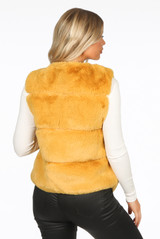 Layers Pattern Low Front Faux Fur Gilet - 8 Colours