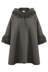 Fleece Faux Fur Neck Cape Jumper - 4 Colours