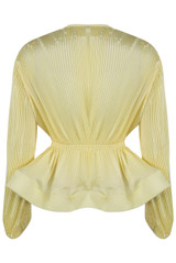 Pleated Tie Up Peplum Tops