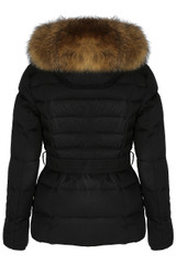 Belted Layered Fur Hood Puffer Jackets - 4 Colours