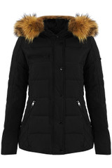 Fur Hood Padded Parka Jacket - 3 Colours