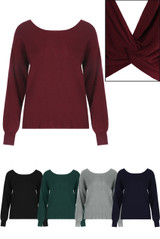 Twist Back Knitted Jumpers - Mixed Colour Pack
