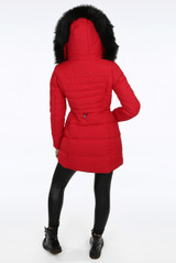 Fur Hood High Neck Longline Jacket - 7 Colours