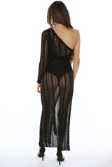 Lurex One Shoulder Slit Maxi Dress - 3 Colours