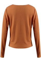 Knot Front Long Sleeve T-Shirt - 4 Colours