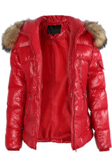 Shiny Fur Hood Puffer Jacket - 4 Colours