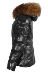 Shiny Fur Hood Puffer Jacket - 4 Colours