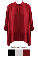 Pleated Hem Oversize Shirt - 3 Colours
