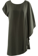 One Shoulder Cape Sleeve Dress - 3 Colours